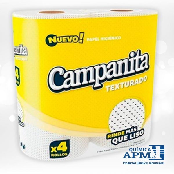 CAMPANITA PAPEL HIGIENICO TEXTURADO X4 U