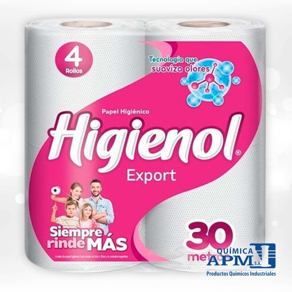 Higienol Papel Higienico Export X4 U 30mts Química Apm